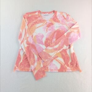 Columbia Women's Pink and Orange Top With Omni Shade Protection